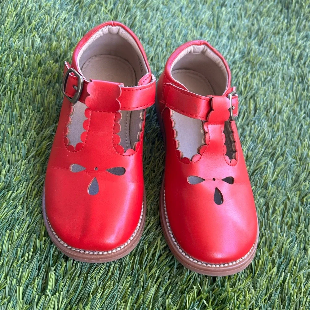 Elegant Red Kids Dress Shoes